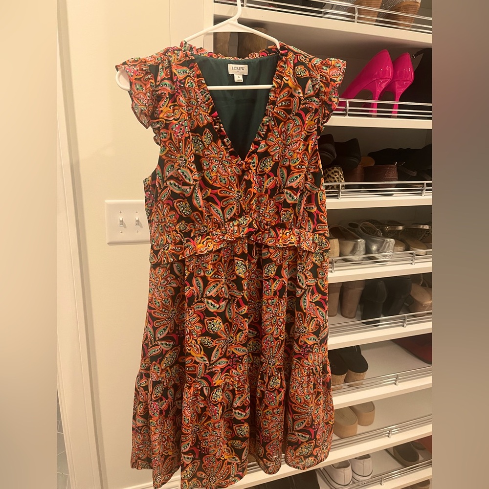 J Crew Floral A-line dress